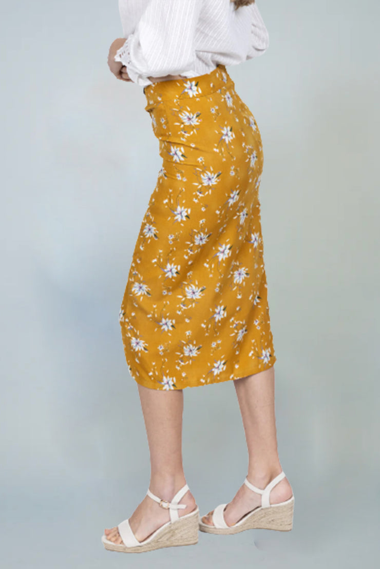 Lorenza Floral Button Up Skirt