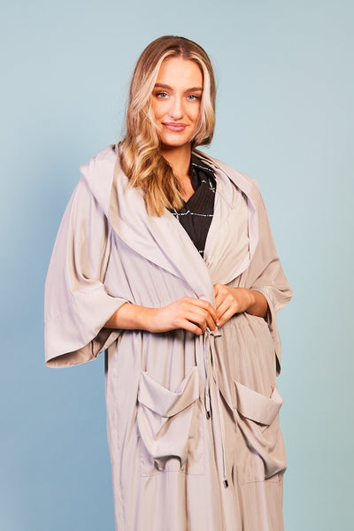 Marcella Drawstring Lightweight Coat With Patch Pocket