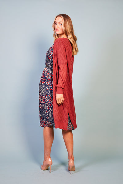 Remy Red Print Cardigan