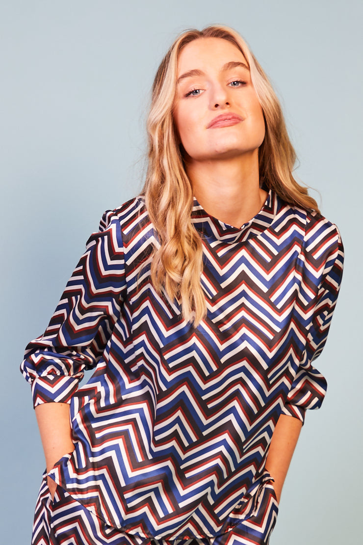Charlotte Striped Satin Top