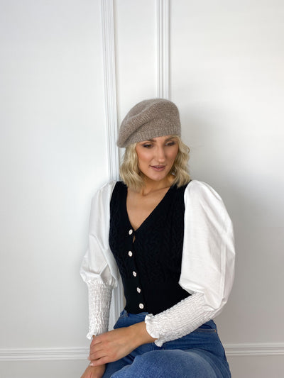 Taupe Wool Barret