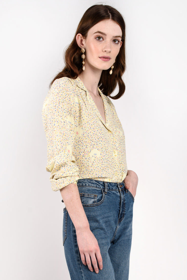Retro Print Blouse