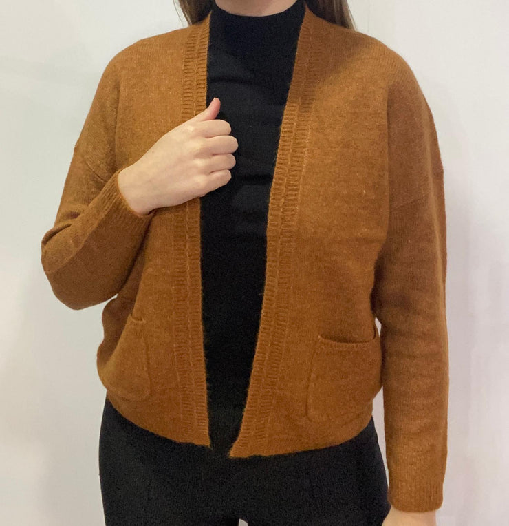 Sophia Knit Cardigan with Pockets - Camel
